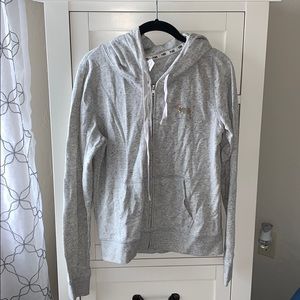 A zip up hoodie